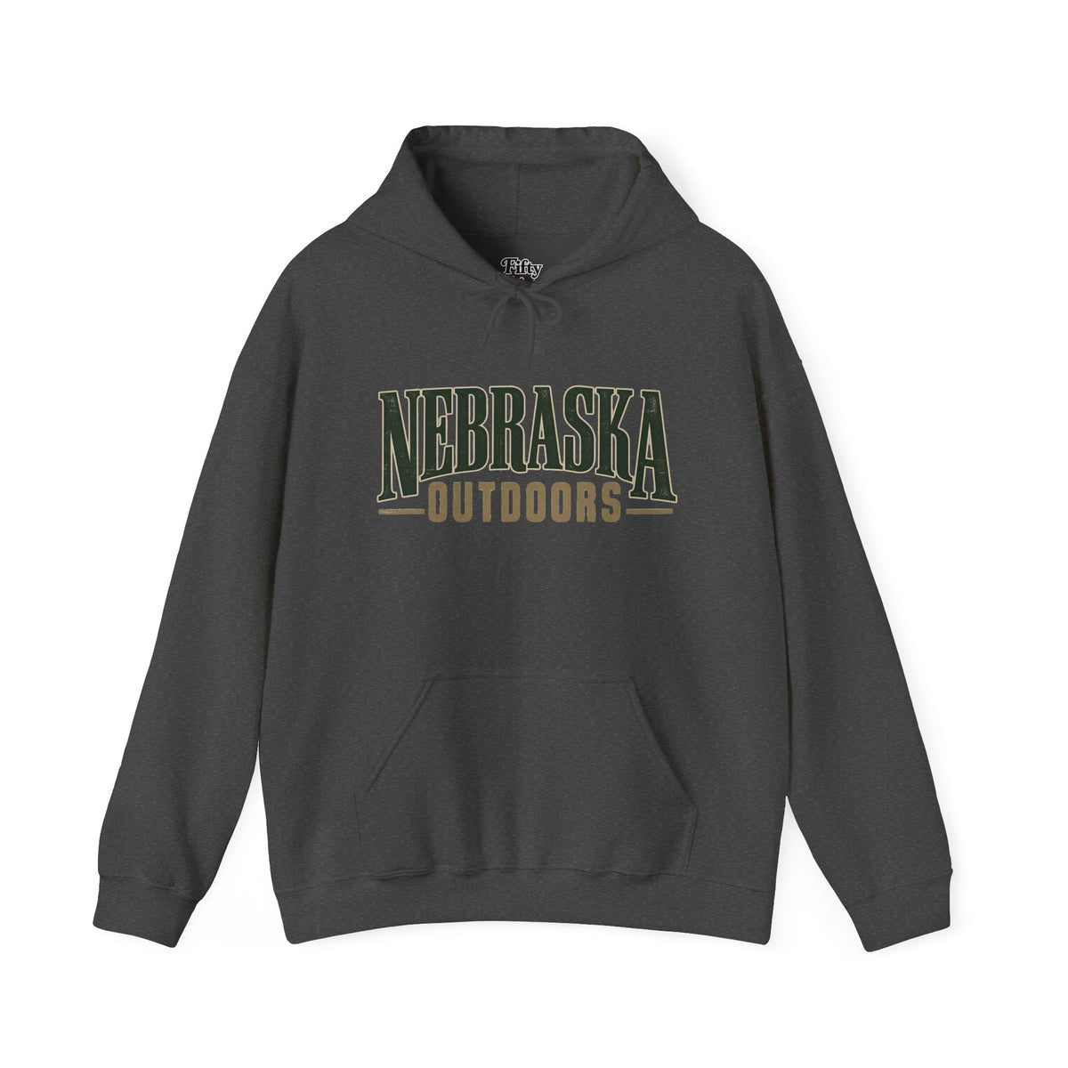 Nebraska Outdoors Unisex Hoodie State Name Graphic