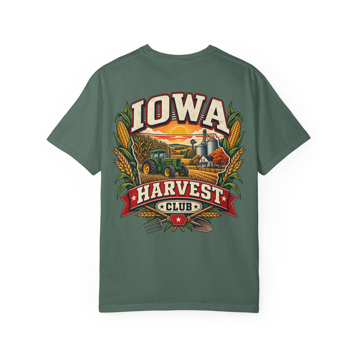 Iowa Harvest Club Unisex Comfort Color 1717 Streetwear Graphic Tee