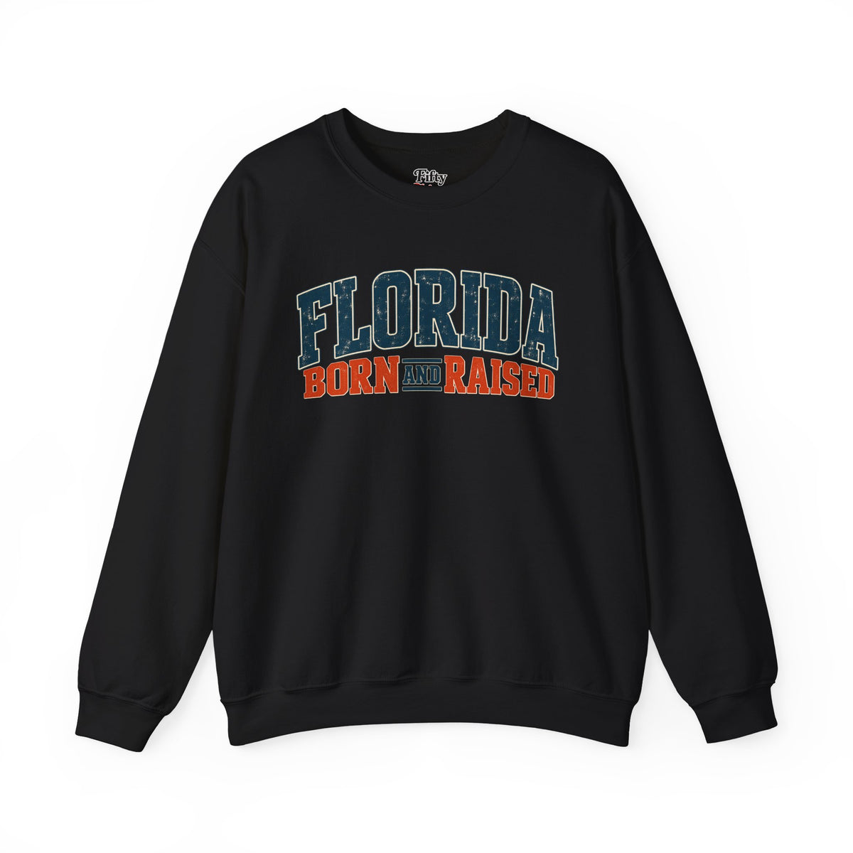Florida Born and Raised Coastal Vintage Unisex Sweatshirt Graphic