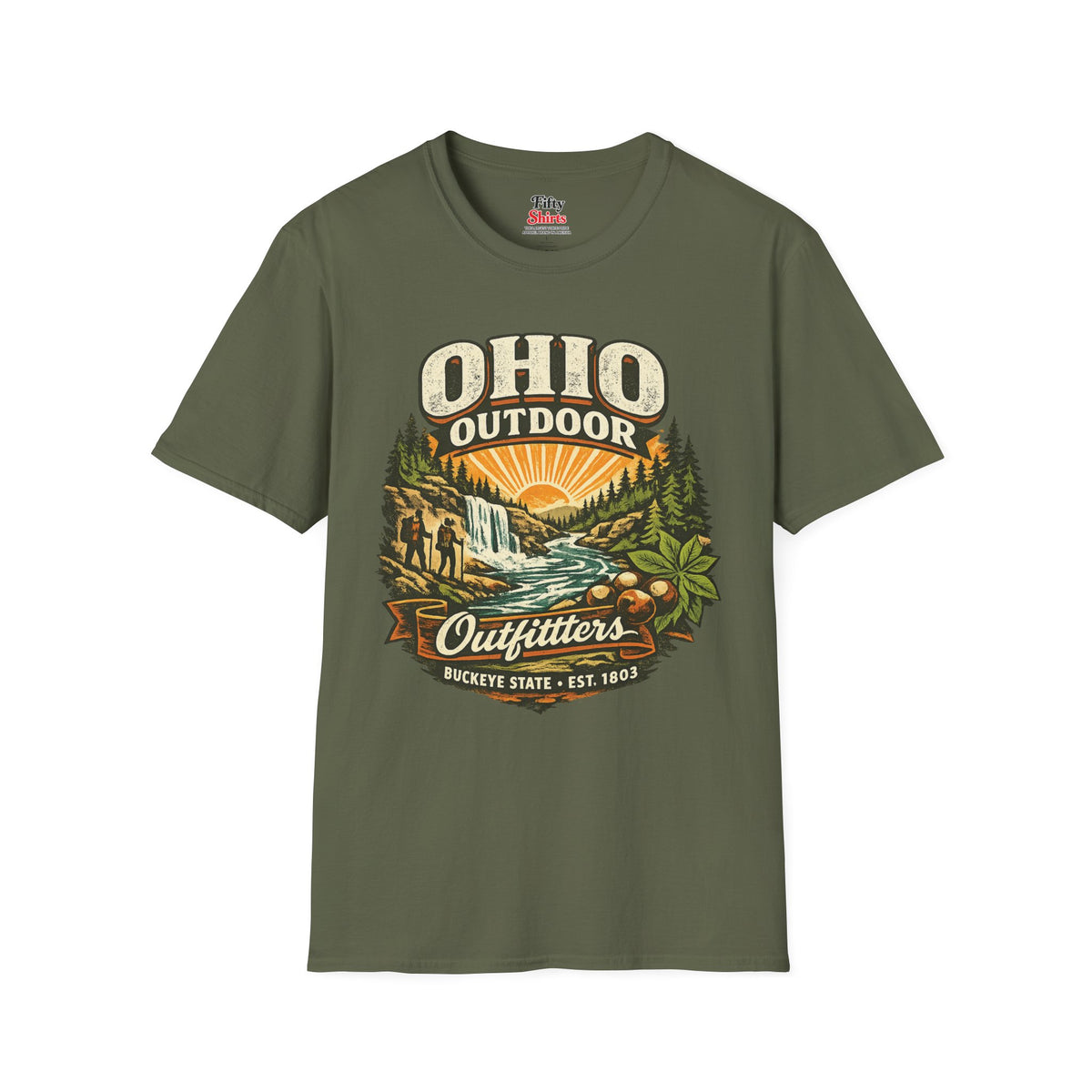 Ohio Outdoor Outfitters Unisex Softstyle T Shirt State Pride Graphic Tee Collections FS03