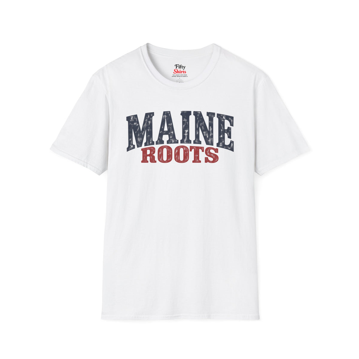 Maine Roots Unisex Softstyle T Shirt State Name Graphic Tee