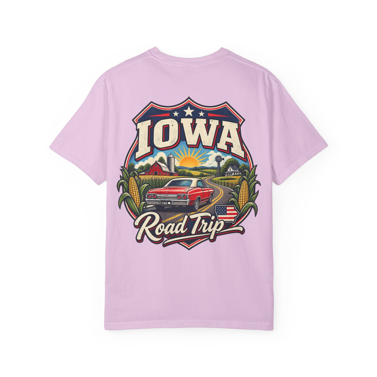 Iowa Road Trip Unisex Comfort Color 1717 Streetwear Graphic Tee