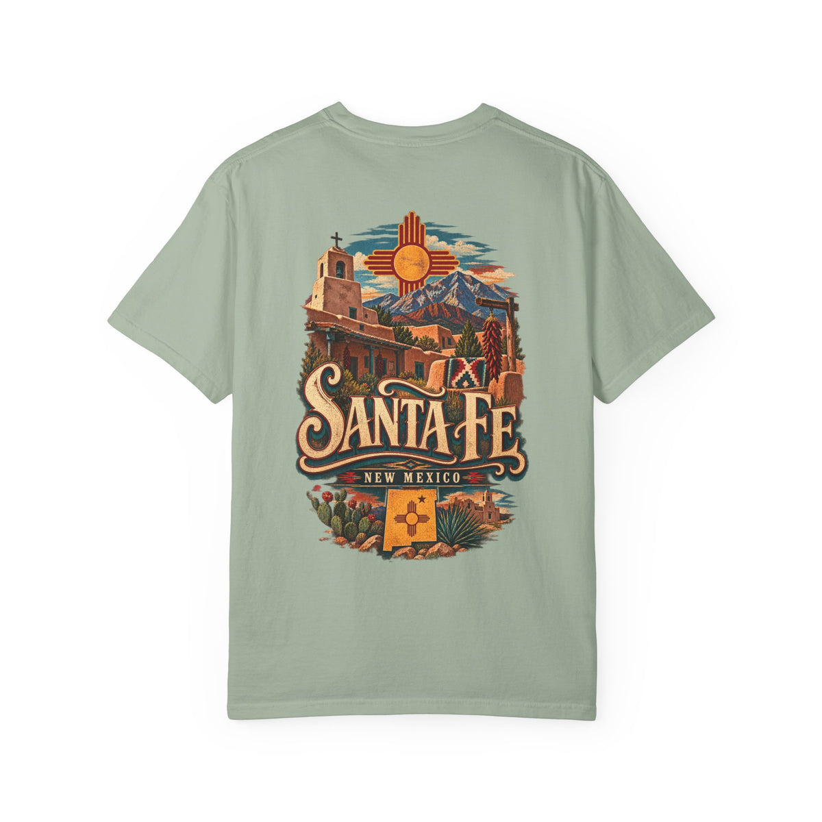Santa Fe New Mexico Unisex Comfort Color 1717 Streetwear Graphic Tee