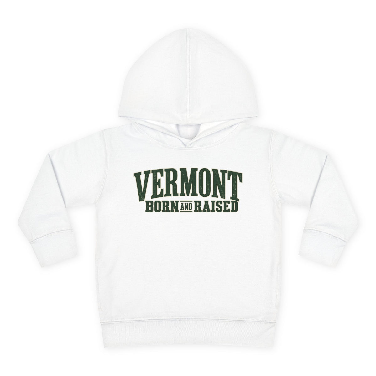 Vermont Born and Raised Premium Vermont Heritage Unisex Toddler Pullover Fleece Hoodie