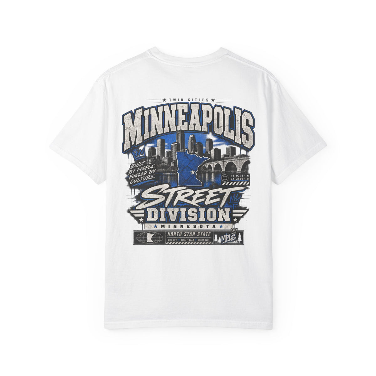 Minnesota Minneapolis Street Division Unisex Comfort Color 1717 Streetwear Graphic Tee