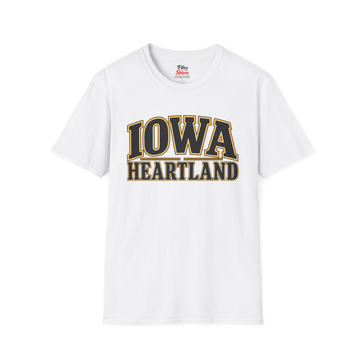 Iowa Heartland Unisex Softstyle T Shirt State Name Graphic Tee