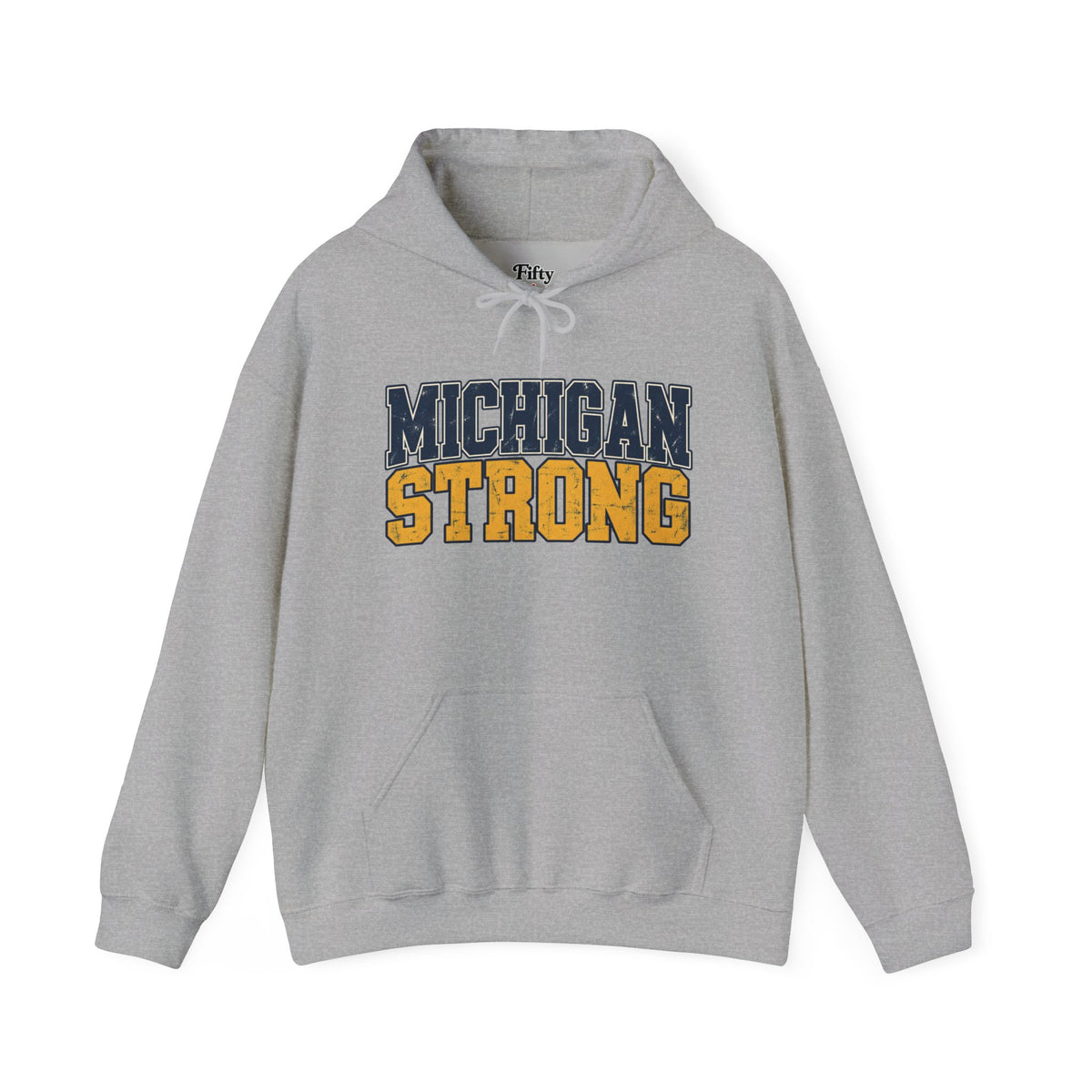 Michigan Strong Unisex Hoodie State Name Graphic