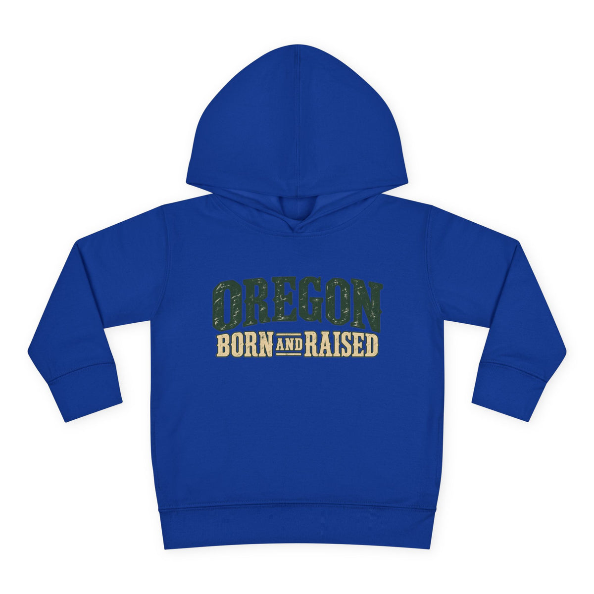 Oregon Born and Raised Rustic Pacific Northwest Unisex Toddler Pullover Fleece Hoodie