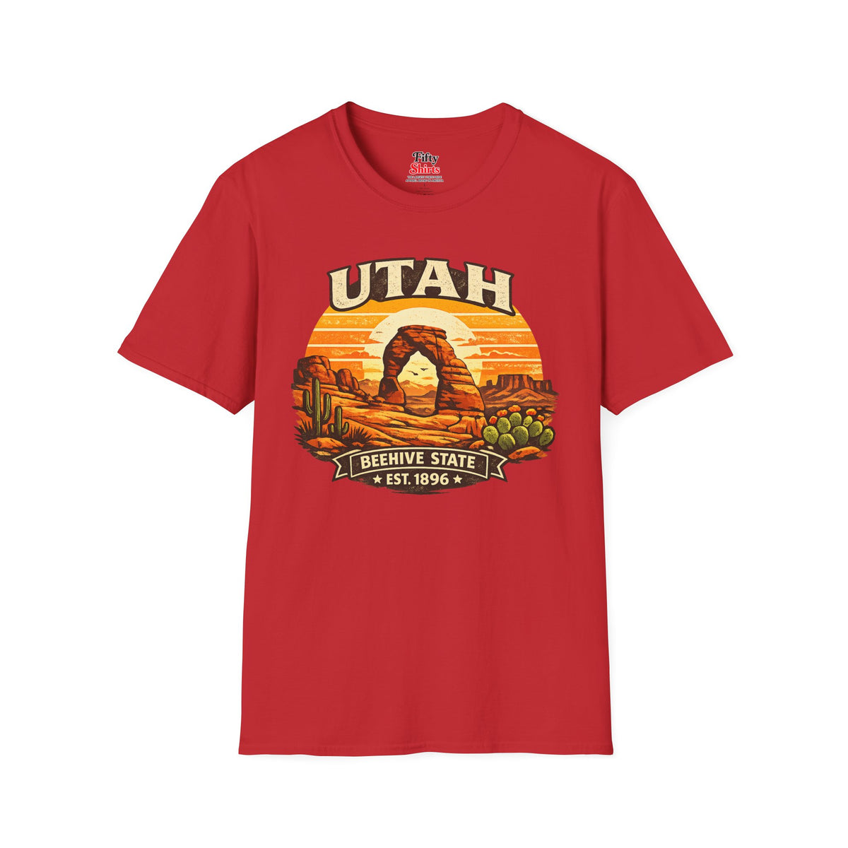 Utah Desert Sunset Unisex Softstyle T Shirt State Pride Graphic Tee Collections FS03