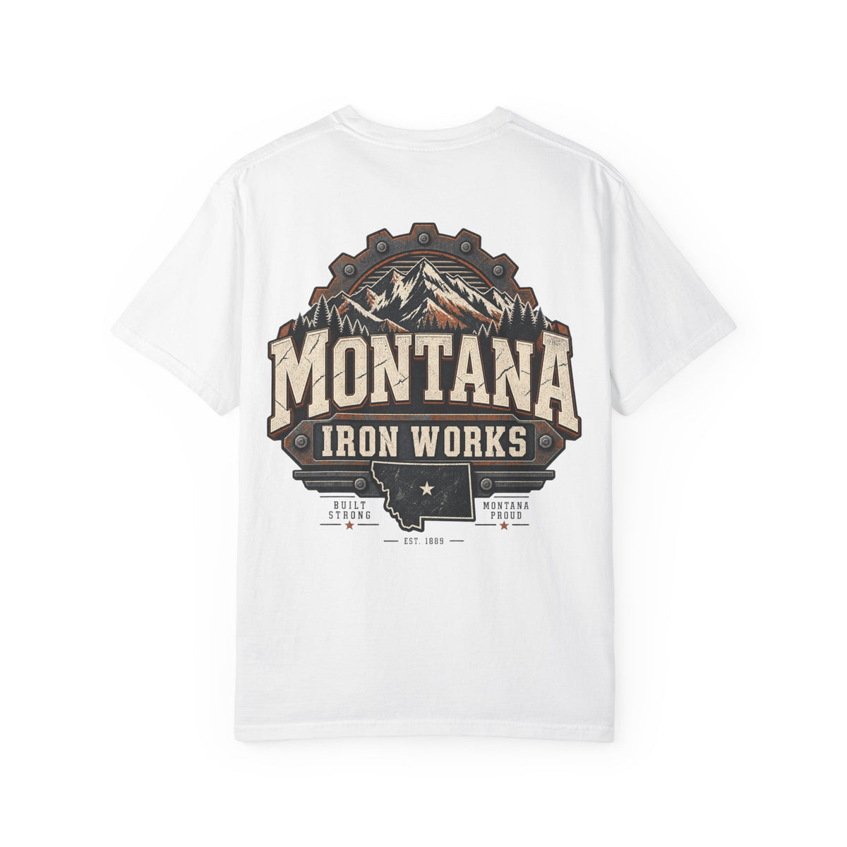 Montana Iron Works Unisex Comfort Color 1717 Streetwear Graphic Tee