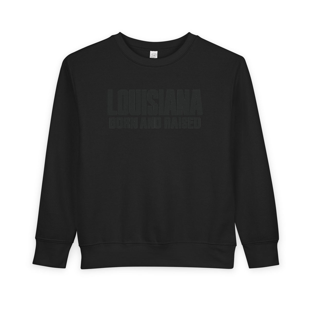 Louisiana Born and Raised Modern Unisex Toddler Sweatshirt