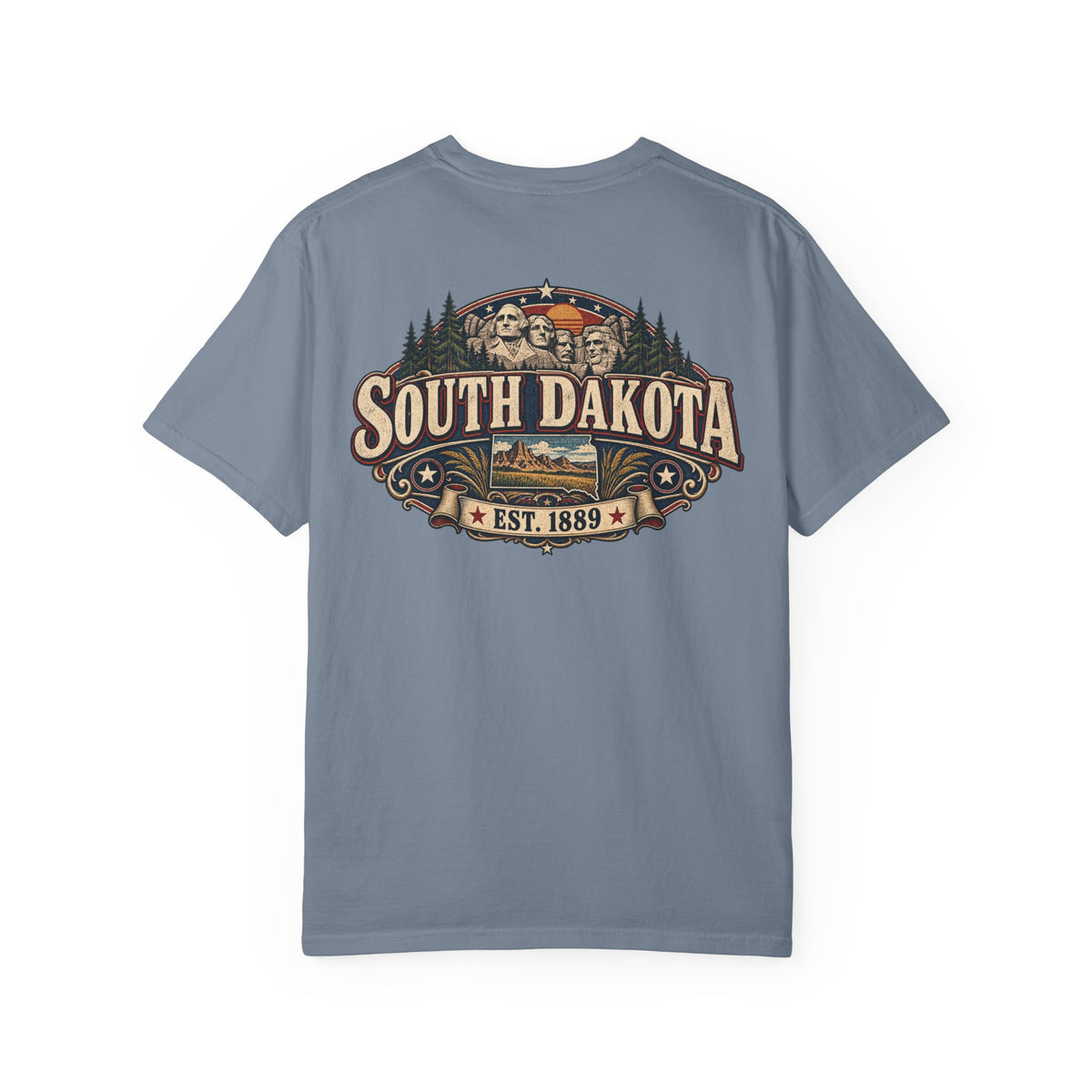 South Dakota Established 1889 Unisex Comfort Color 1717 Streetwear Graphic Tee