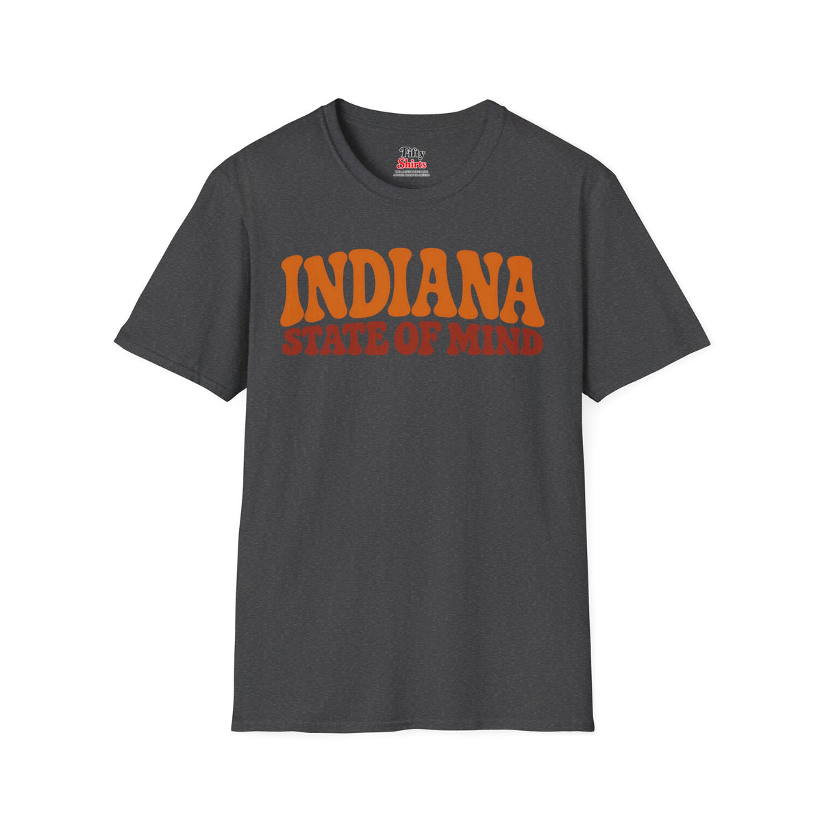 Indiana State of Mind Unisex Softstyle T Shirt State Name Graphic Tee
