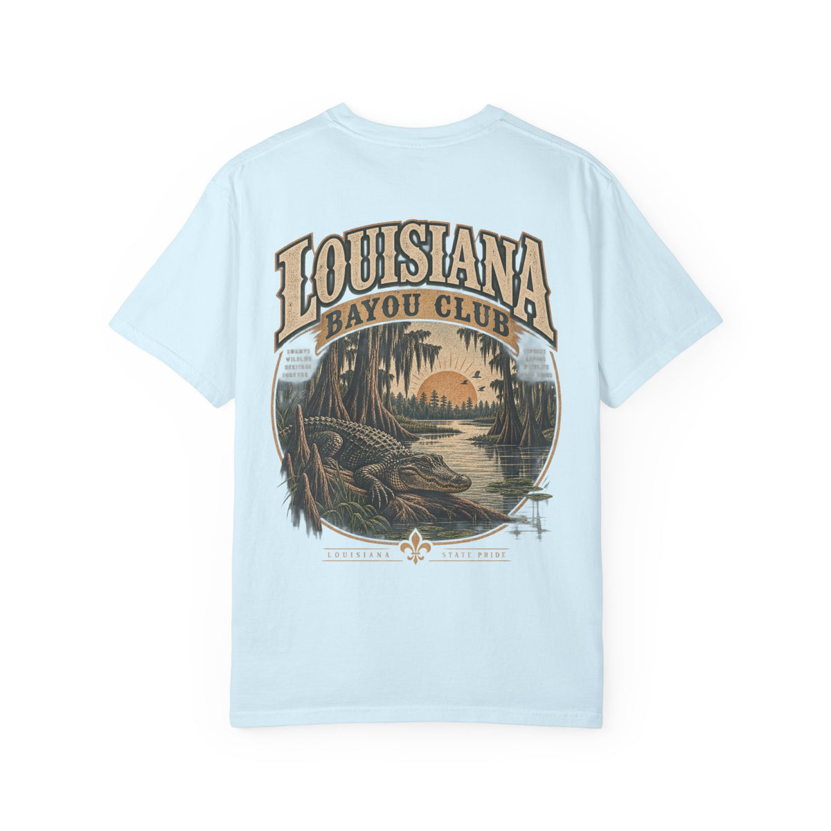 Louisiana Bayou Club Unisex Comfort Color 1717 Streetwear Graphic Tee