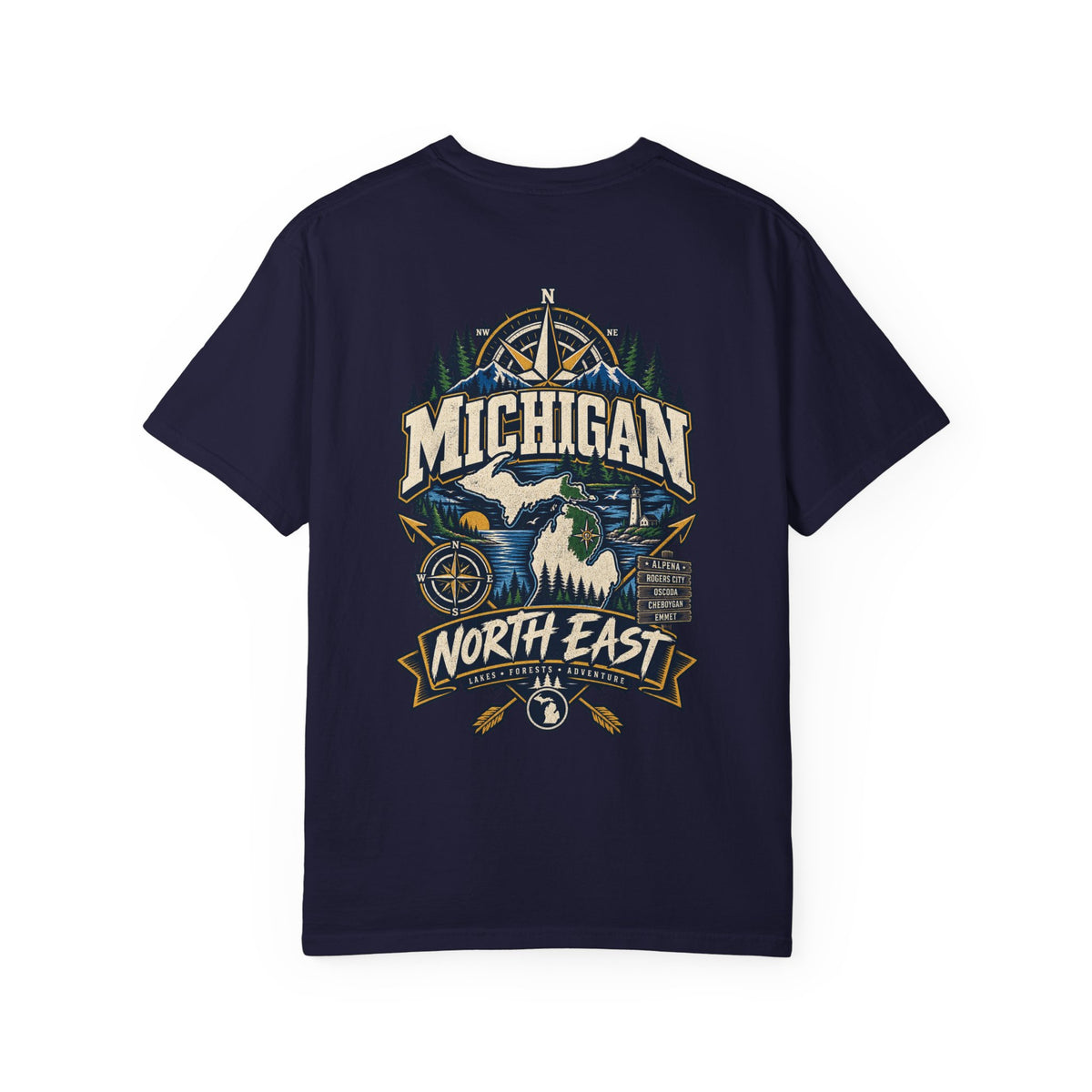 Michigan North East Unisex Comfort Color 1717 Streetwear Graphic Tee