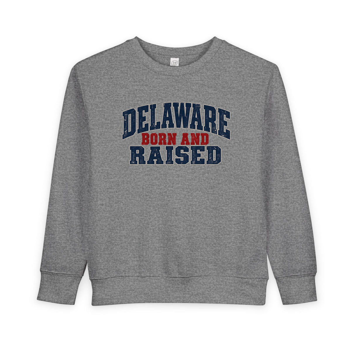 Delaware Born and Raised Rustic Heritage Unisex Toddler Sweatshirt