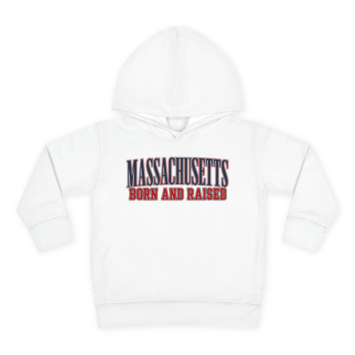 Massachusetts Born and Raised High-End Editorial Unisex Toddler Pullover Fleece Hoodie