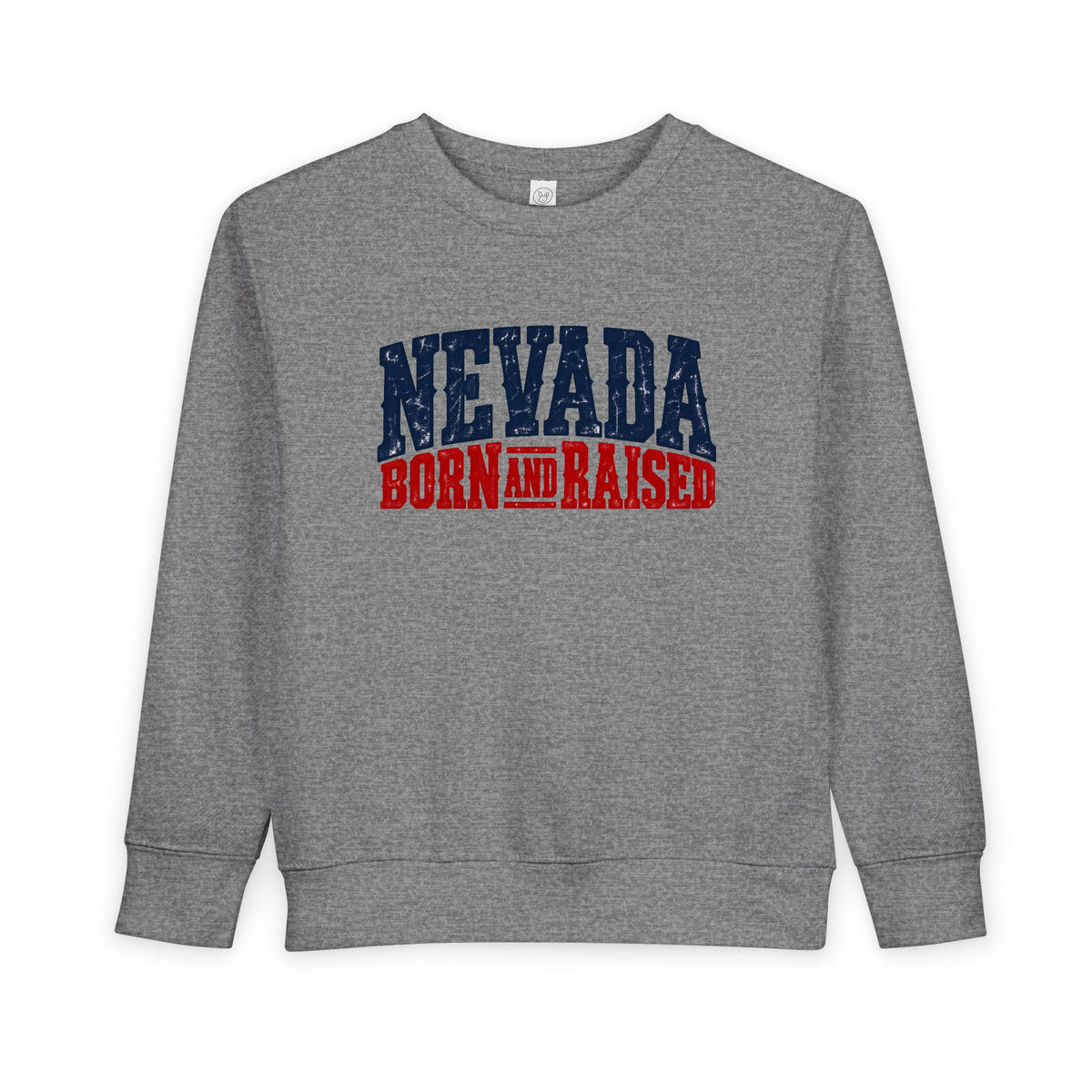 Nevada Born and Raised Rugged Western Unisex Toddler Sweatshirt