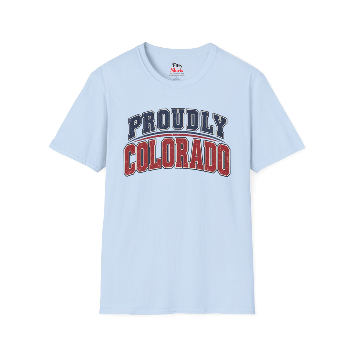 Proudly Colorado Unisex Softstyle T Shirt State Name Graphic Tee