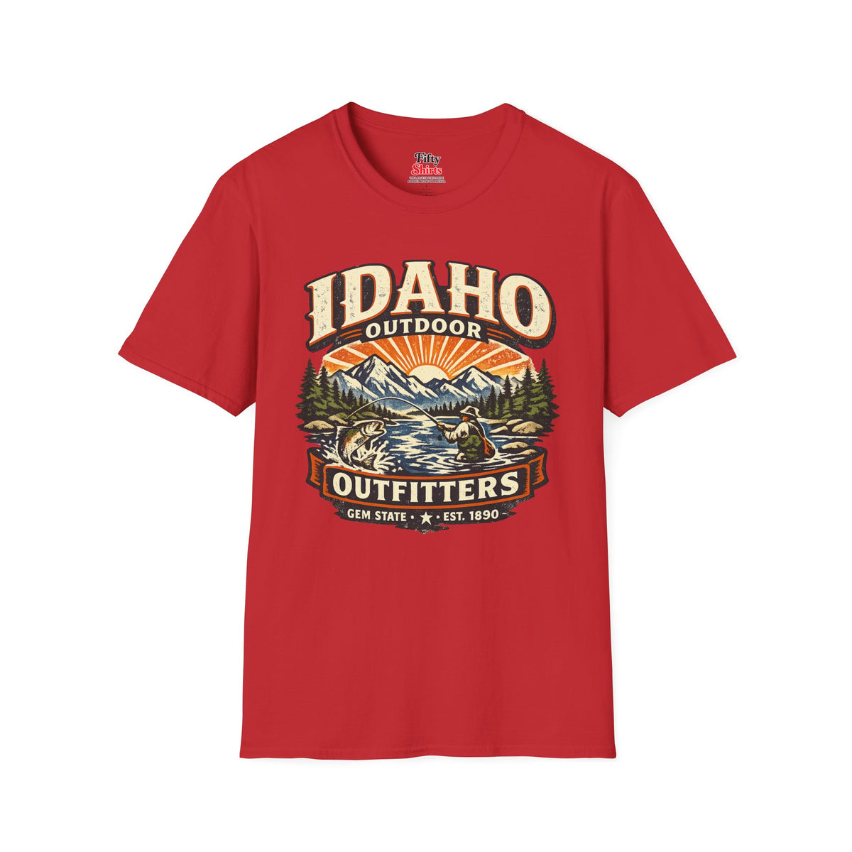 Idaho Outdoor Outfitters Unisex Softstyle T Shirt State Pride Graphic Tee Collections FS03