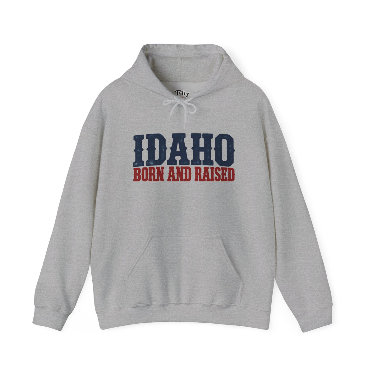 Idaho Born and Raised Rugged Western Unisex Hoodie Graphic