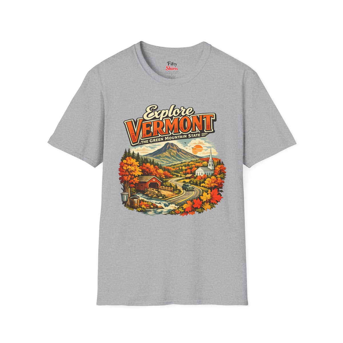 Explore Vermont Unisex Softstyle T Shirt State Pride Graphic Tee Collections FS03
