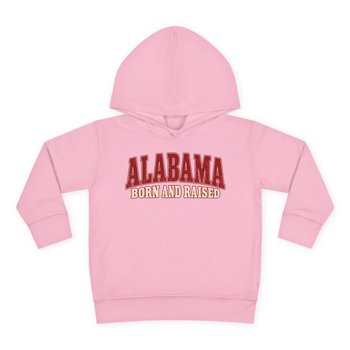 Alabama Born and Raised Classic Southern Heritage Unisex Toddler Pullover Fleece Hoodie