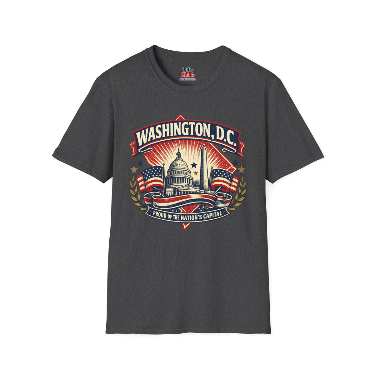 Washington D.C. State Pride Unisex Softstyle T Shirt State Pride Graphic Tee Collections FS03