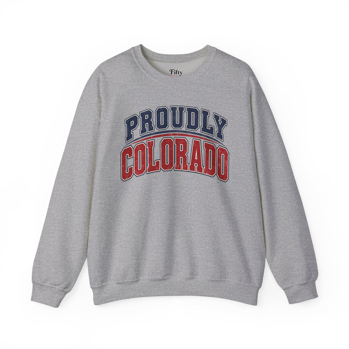 Proudly Colorado Unisex Crewneck Sweatshirt State Name Graphic