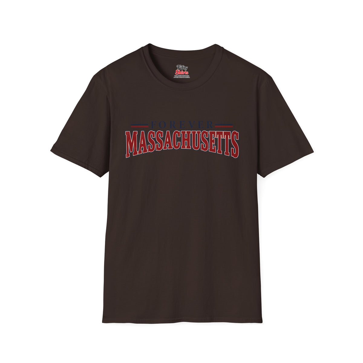 Forever Massachusetts Unisex Softstyle T Shirt State Name Graphic Tee