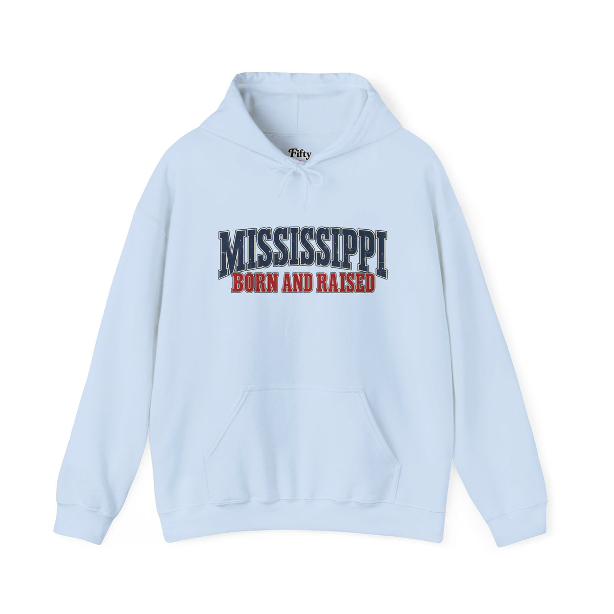 Mississippi Born and Raised Vintage Americana Unisex Hoodie Graphic