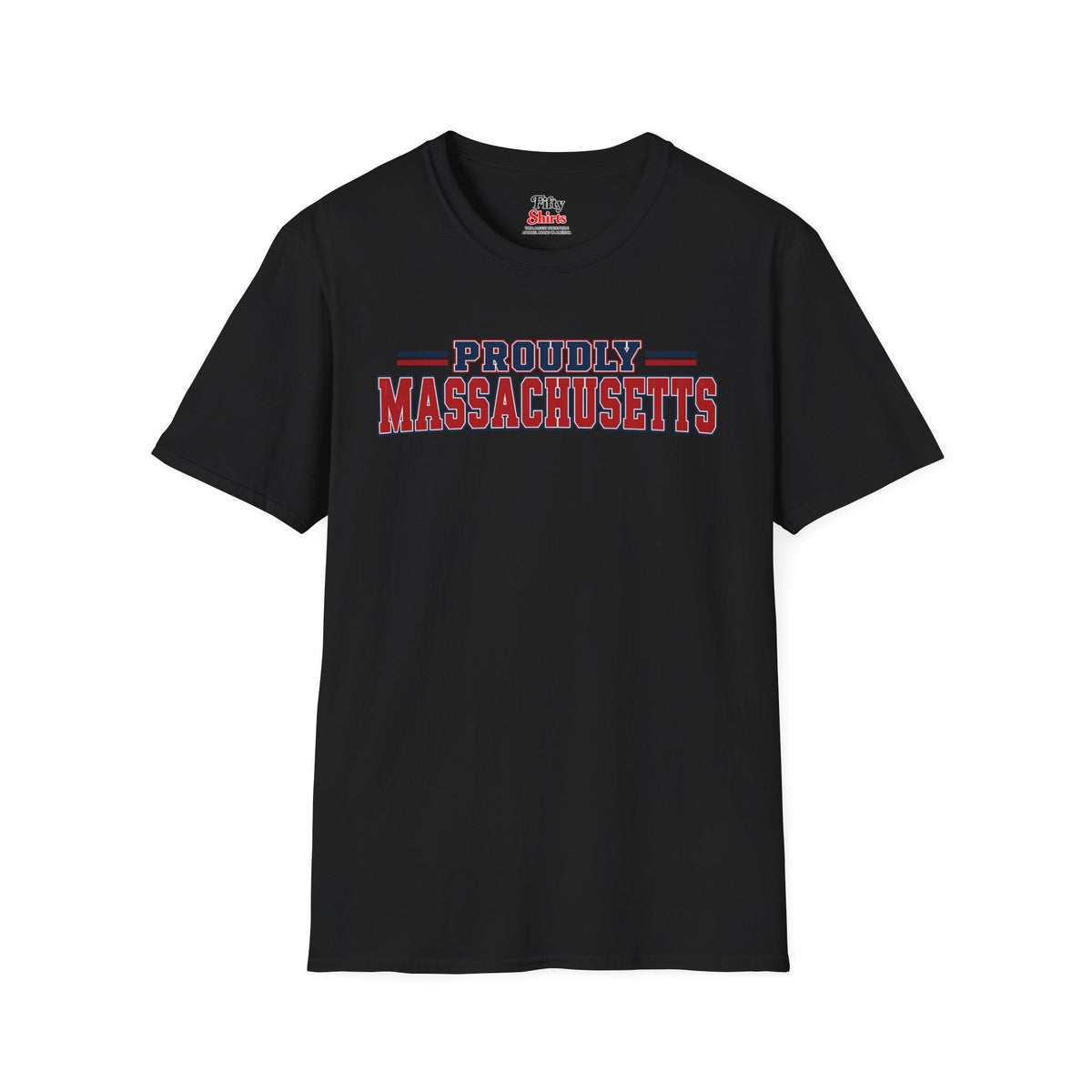 Proudly Massachusetts Unisex Softstyle T Shirt State Name Graphic Tee