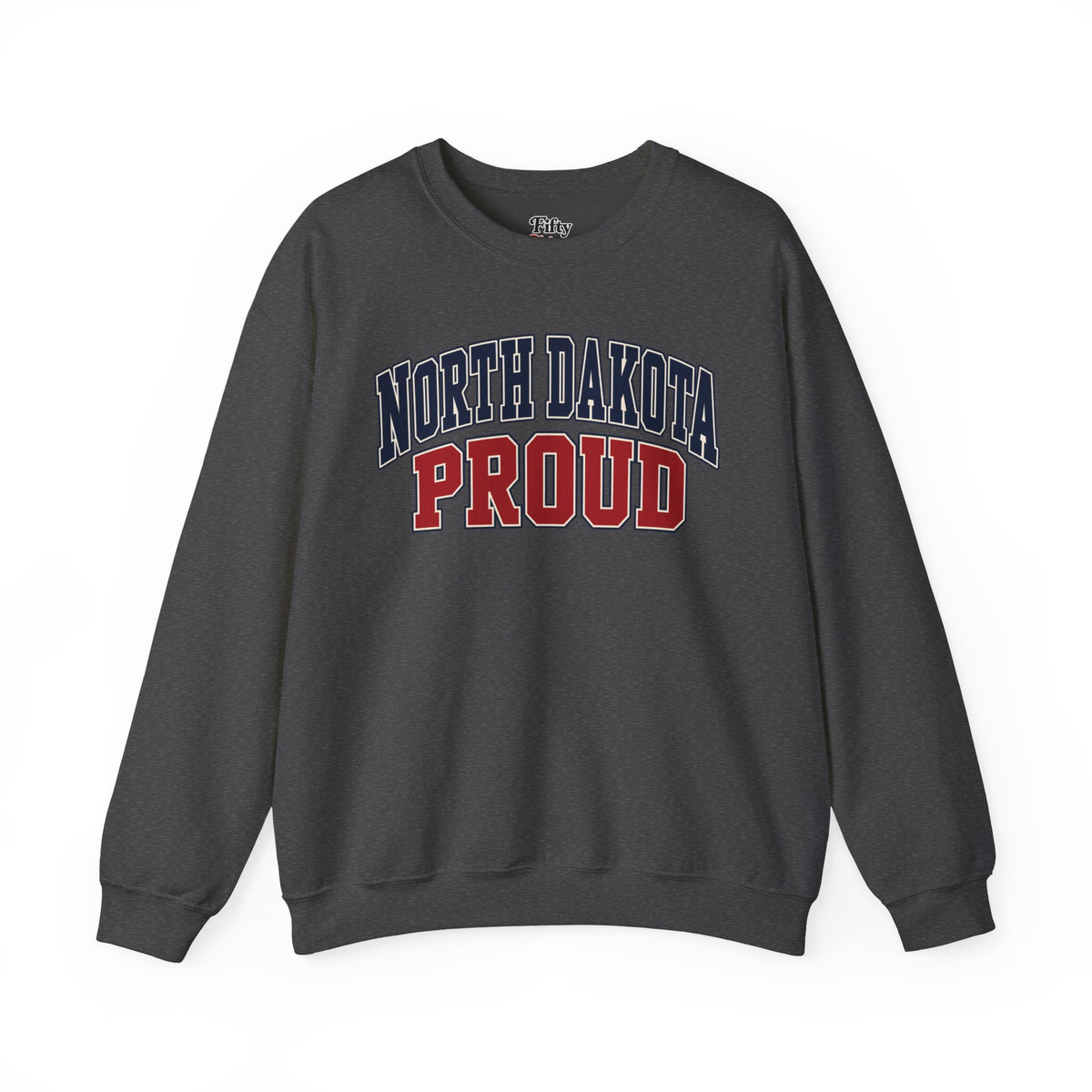 North Dakota Proud Unisex Crewneck Sweatshirt State Name Graphic