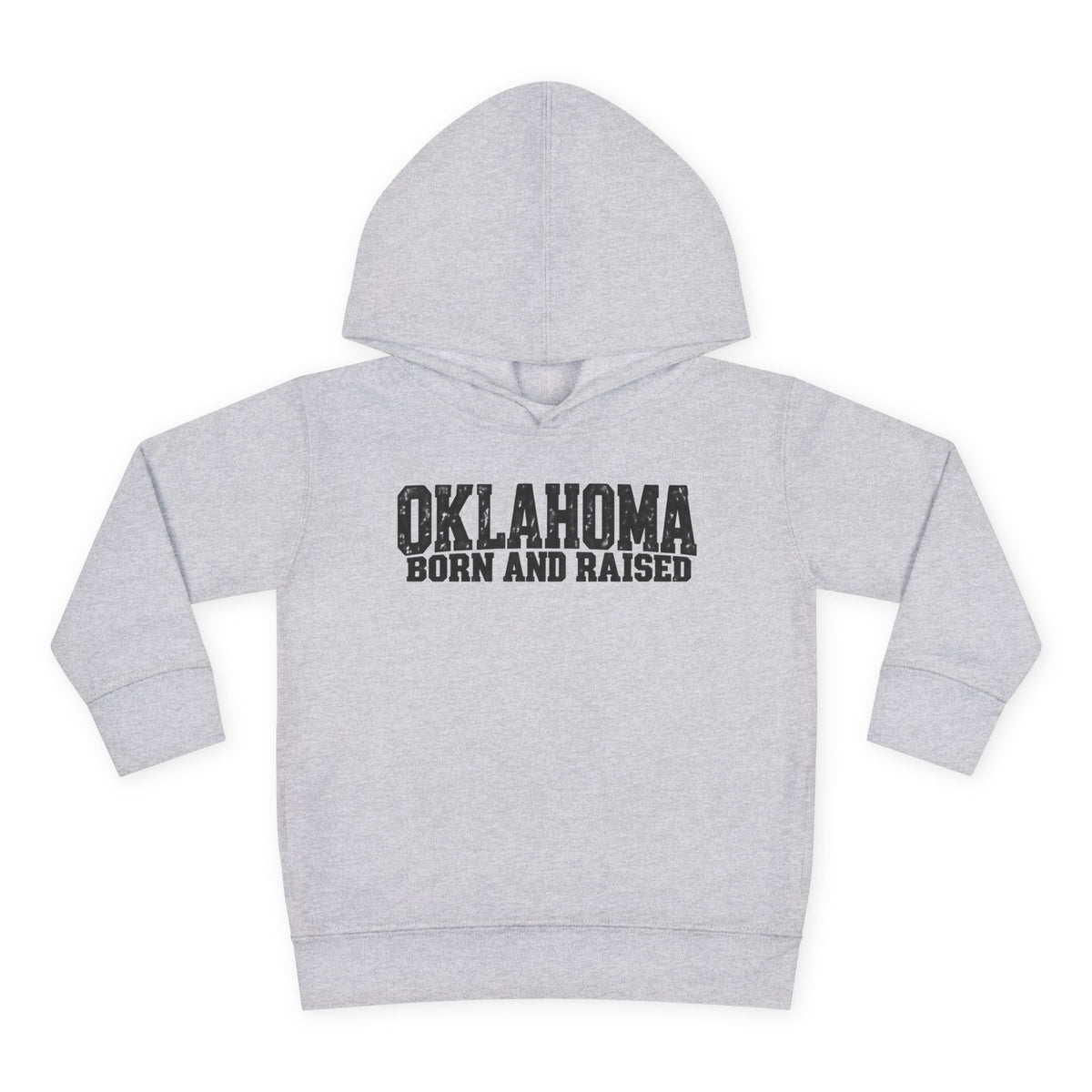 Oklahoma Born and Raised Minimal Heritage Unisex Toddler Pullover Fleece Hoodie