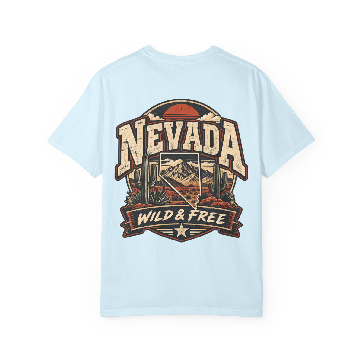 Nevada Wild & Free Unisex Comfort Color 1717 Streetwear Graphic Tee