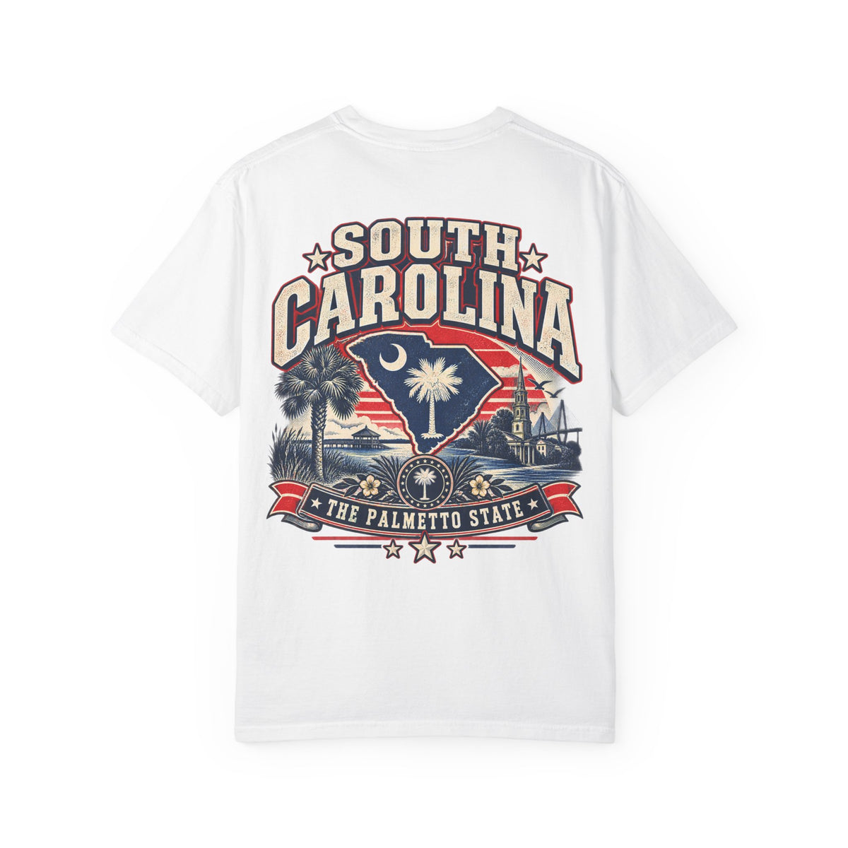 South Carolina The Palmetto State Unisex Comfort Color 1717 Streetwear Graphic Tee