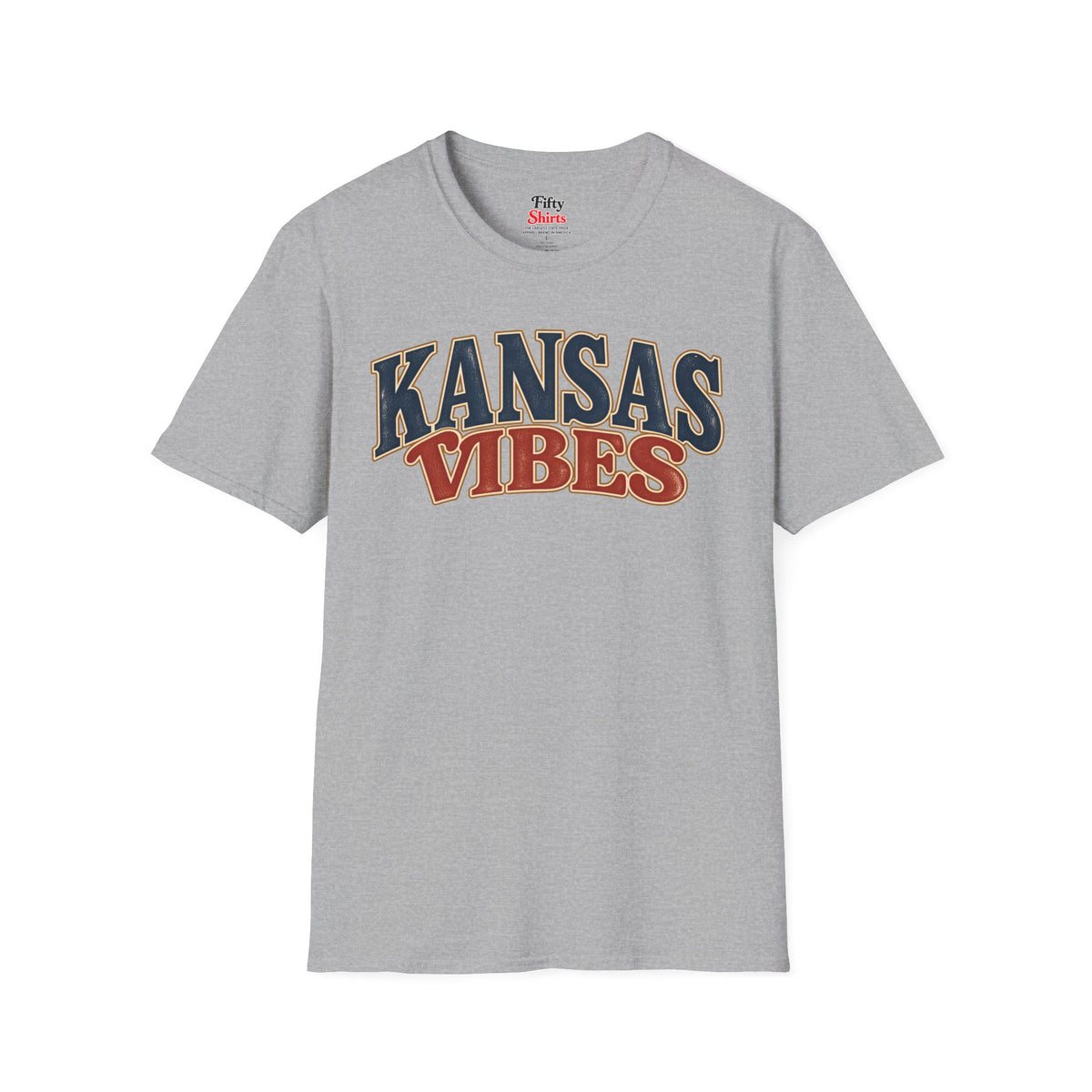 Kansas Vibes Unisex Softstyle T Shirt State Name Graphic Tee