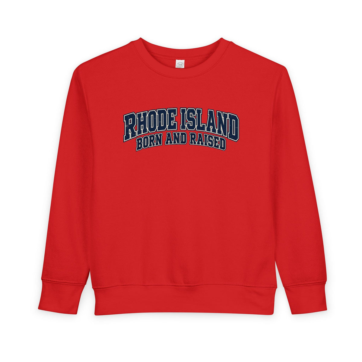 Rhode Island Born and Raised Old-School Athletic Unisex Toddler Sweatshirt