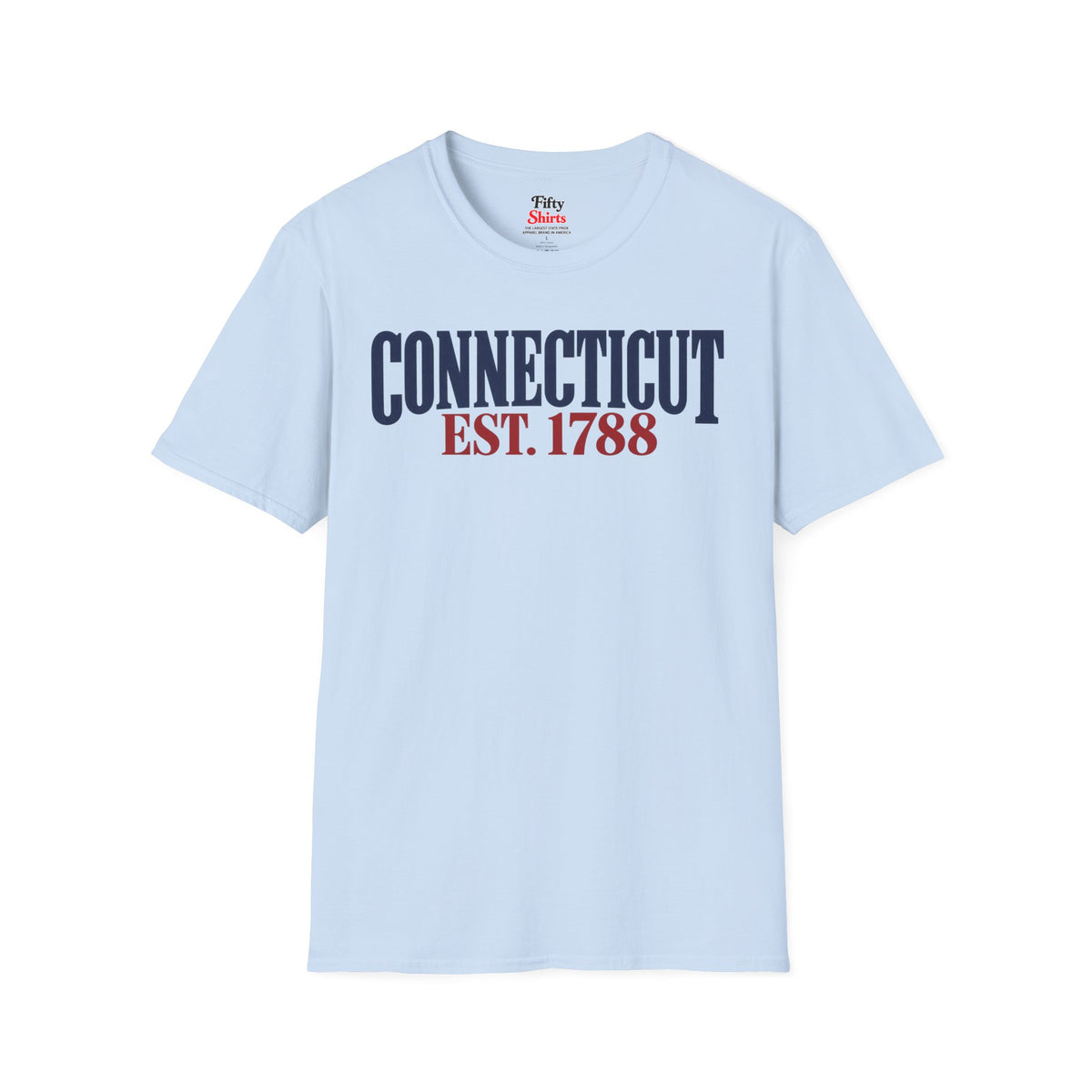 Connecticut EST 1788 Unisex Softstyle T Shirt State Name Graphic Tee