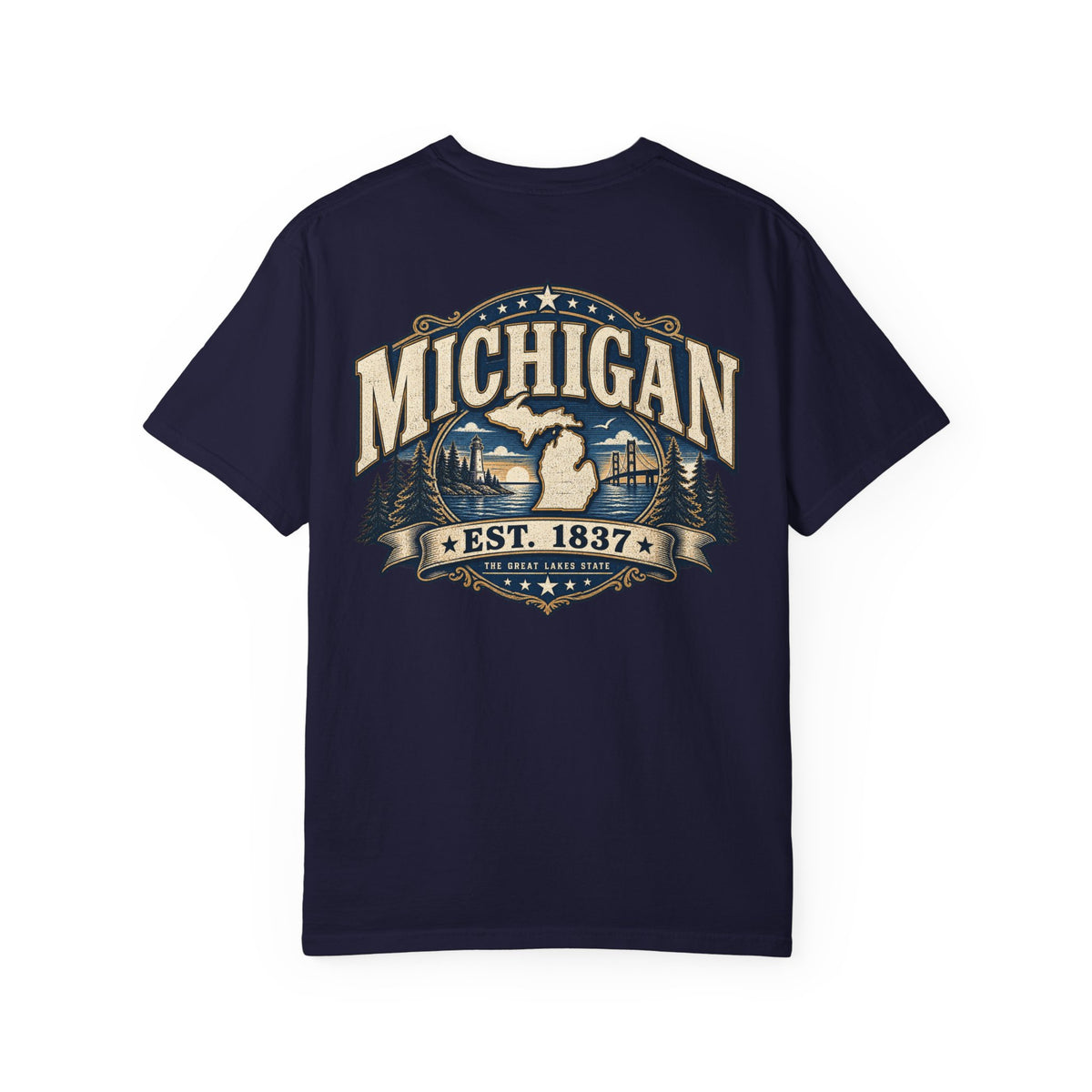 Michigan Established 1837 Unisex Comfort Color 1717 Streetwear Graphic Tee