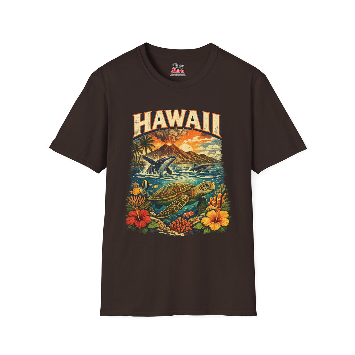 Hawaii Wildlife Unisex Softstyle T Shirt State Pride Graphic Tee Collections FS03