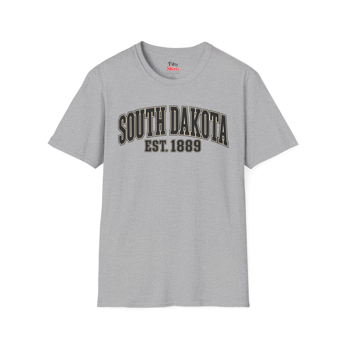 South Dakota Est. 1889 Unisex Softstyle T Shirt State Name Graphic Tee
