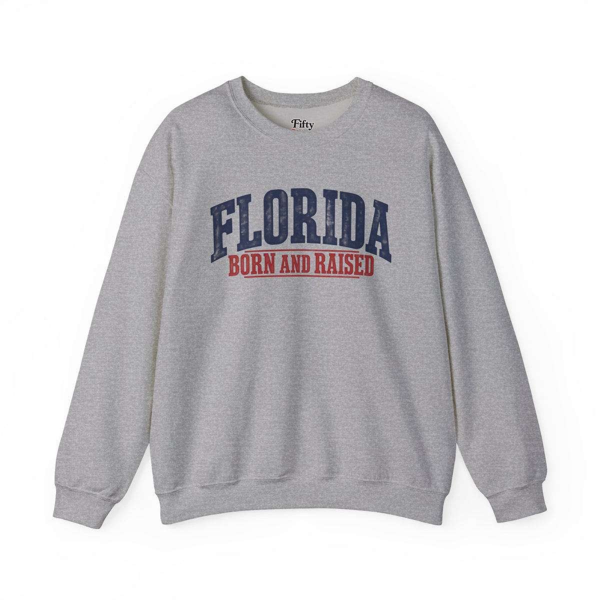 Florida Born and Raised Classic Americana Unisex Sweatshirt Graphic
