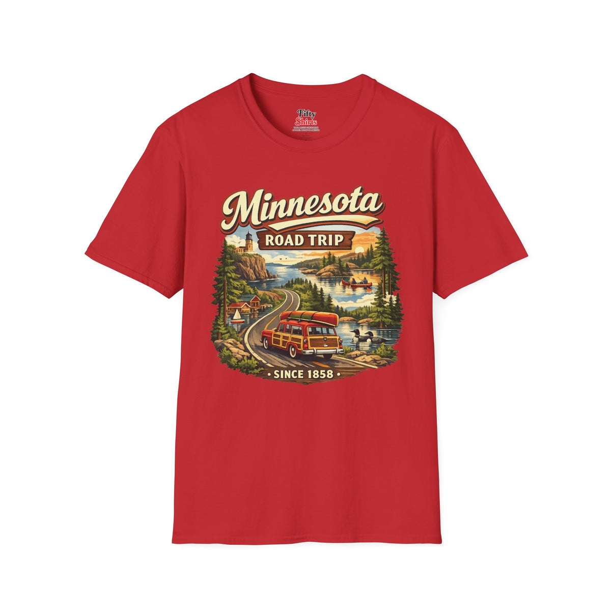 Minnesota Road Trip Unisex Softstyle T Shirt State Pride Graphic Tee Collections FS03