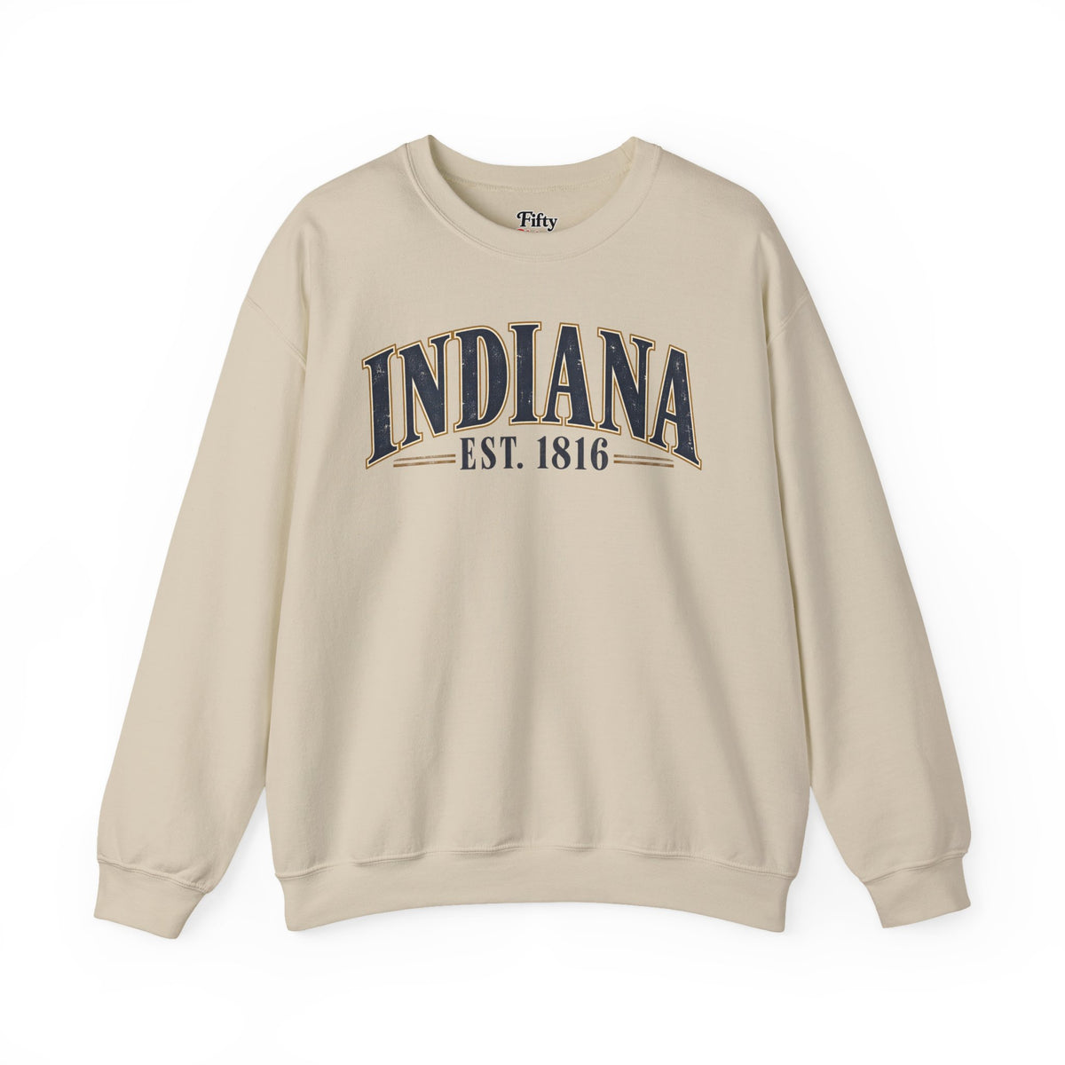 Indiana Est 1816 Unisex Crewneck Sweatshirt State Name Graphic