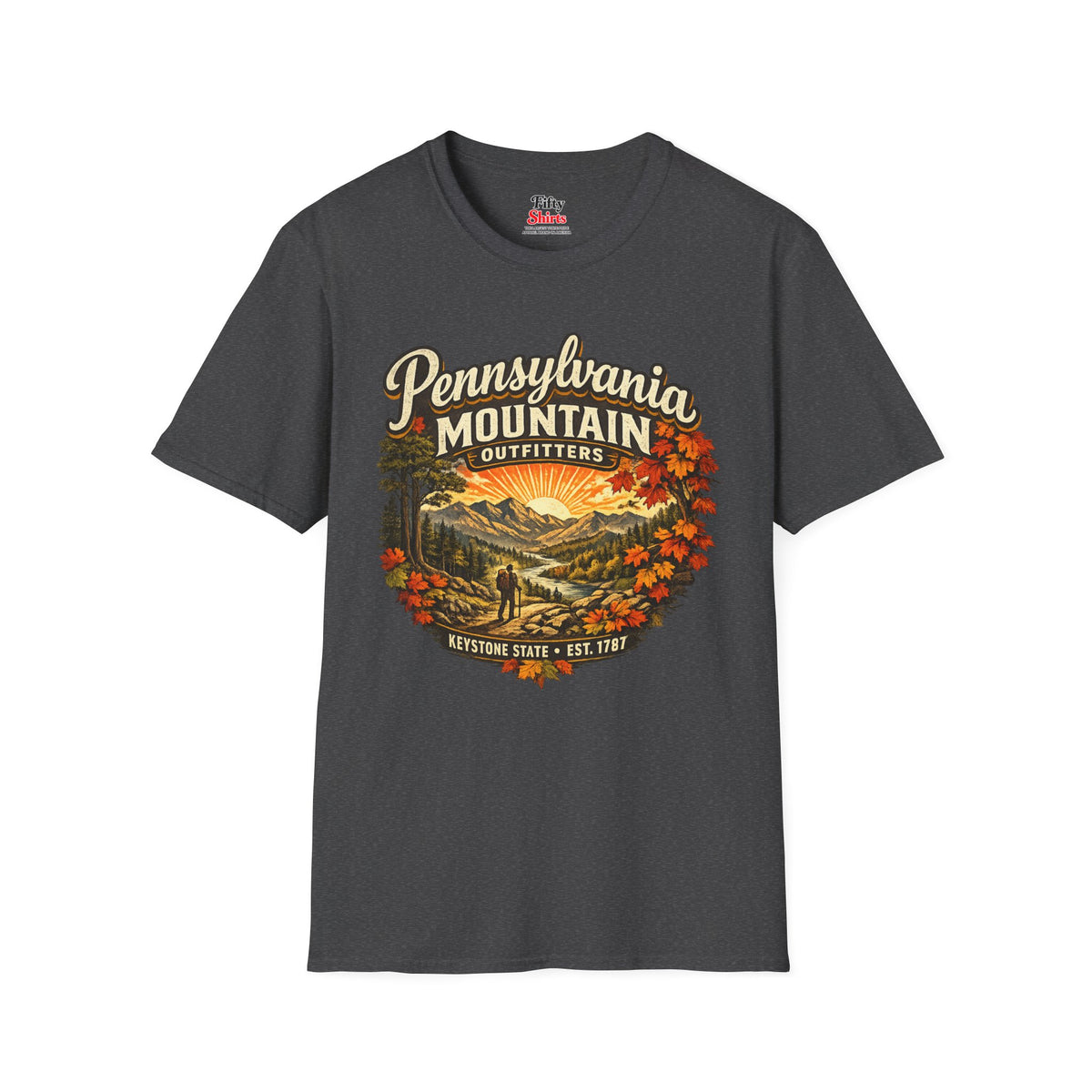 Pennsylvania Mountain Outfitters Unisex Softstyle T Shirt State Pride Graphic Tee Collections FS03
