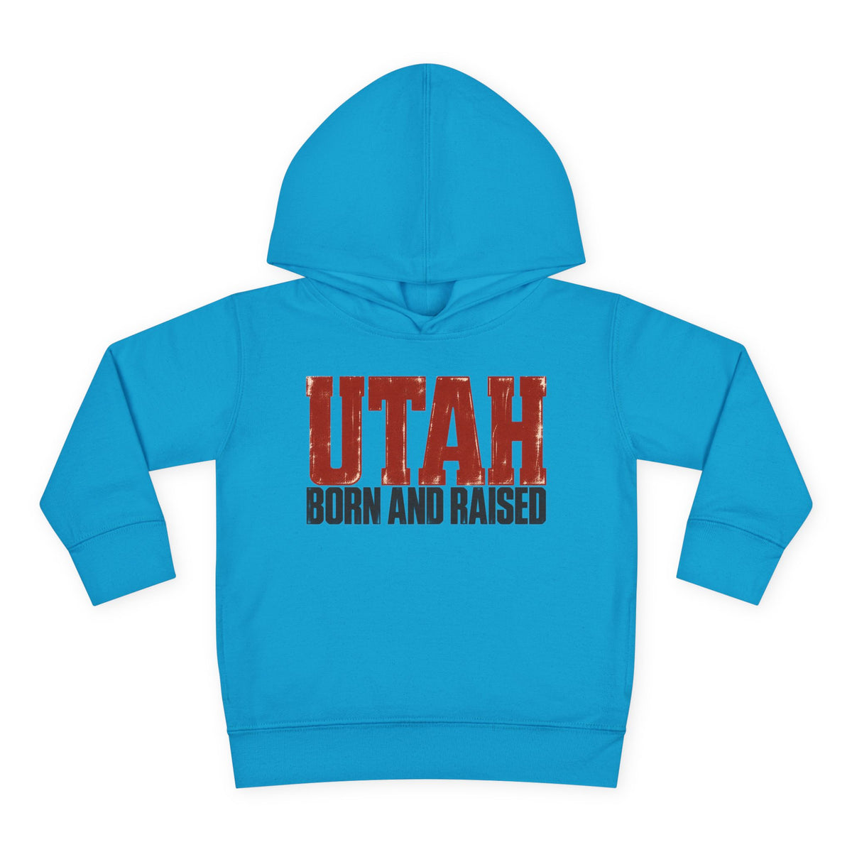 Utah Born and Raised Modern Western Streetwear Unisex Toddler Pullover Fleece Hoodie