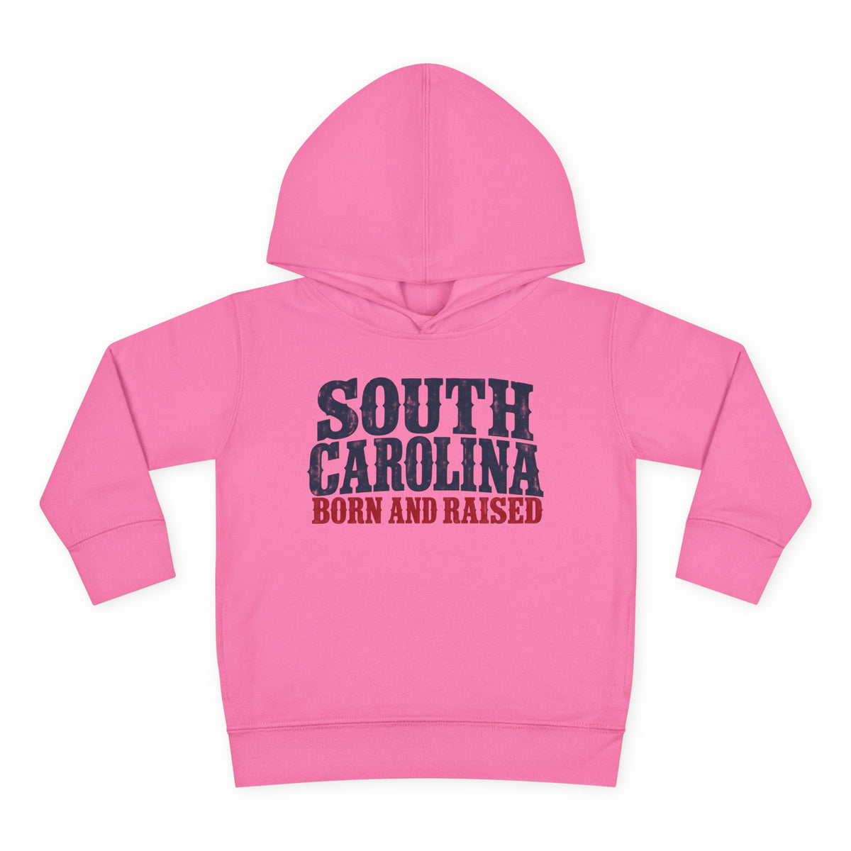 South Carolina Born and Raised Southern Heritage Unisex Toddler Pullover Fleece Hoodie