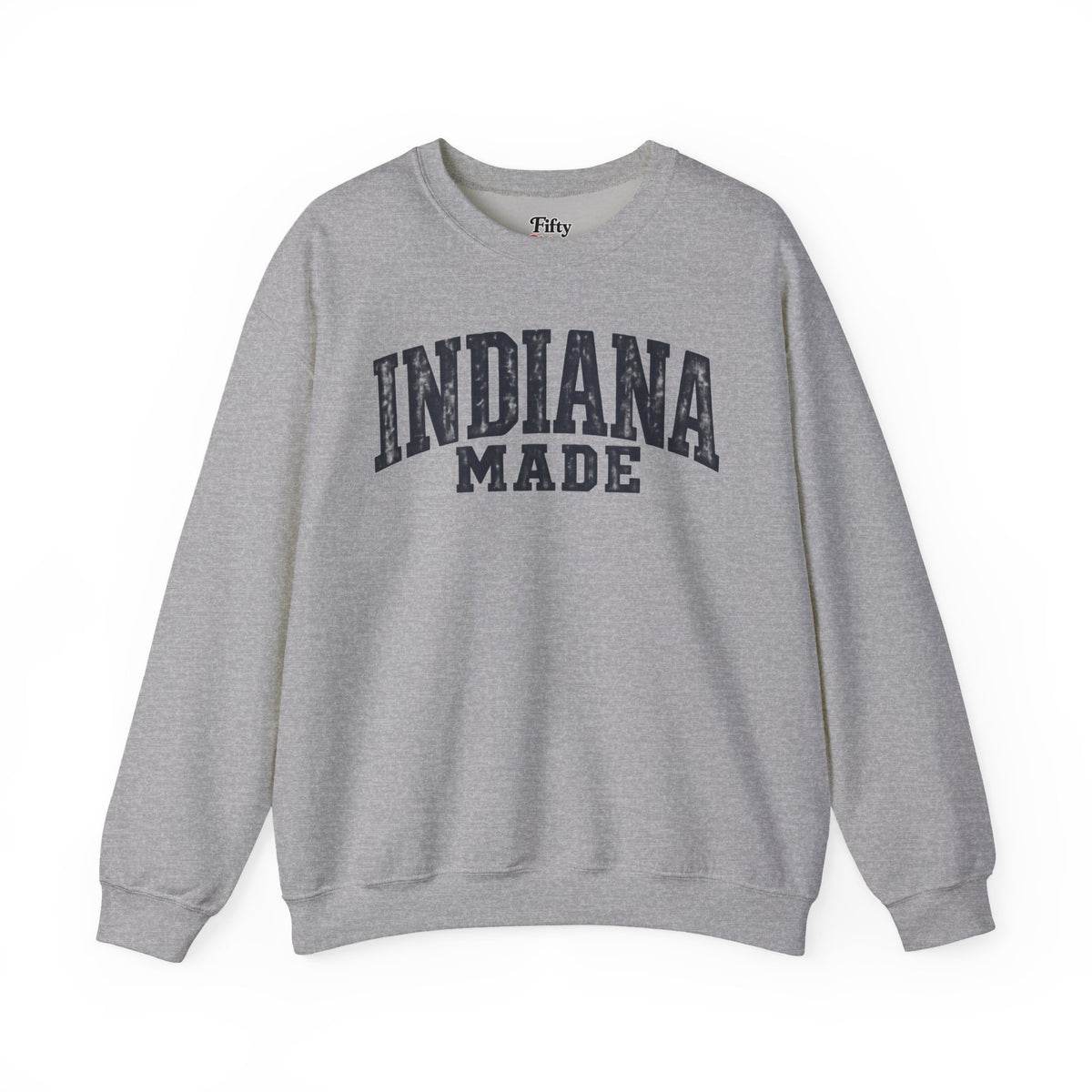 Indiana Made Unisex Crewneck Sweatshirt State Name Graphic