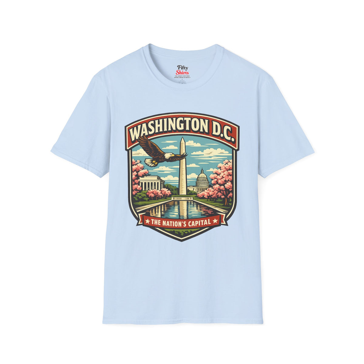 Washington D.C. Nation Capital Adventure Unisex Softstyle T Shirt State Pride Graphic Tee Collections FS03